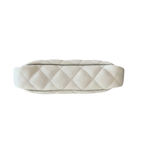 ASOS Truffle Collection Quilted Crossbody Bag – Grey with Gold Hardware - Picture 10 of 14